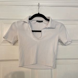 Cropped Polo Tee